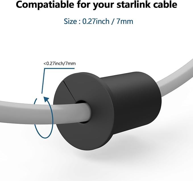 Starlink Cable Routing kit for 3/4inch Wall Hole,4PCS starlink Wall Grommets Accessories for Cables Pass Through mounting kit Including 3/4” Spade Drill bit,Wall Wires cilps and Cable Routing Tool - Image 4