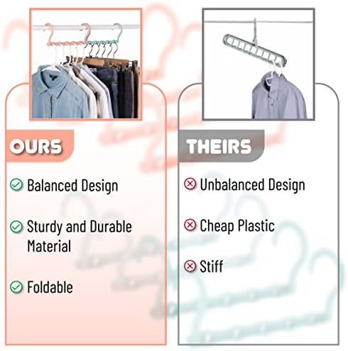Mr. Pen- Space Saving Hangers, 8 pcs, 360° Rotating Hooks | Magic Cascading Hanger Organizer with 5 Enclosed Slots, Closet Organizers and Storage for Clothes - Image 6