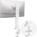 Hemudu Single Desk Monitor Arm Mount Stand Fit for 13 inch to 32 inch Flat Curved Computer Screen with Swivel, Height Adjustable, Rotation,Holds up to 77lbs, White by HEMUDU
