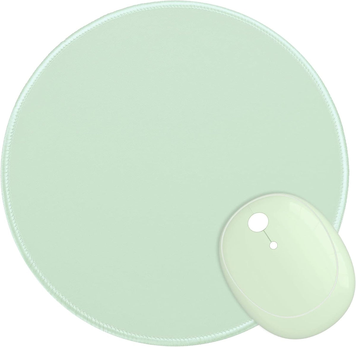 Round Mouse Pad, 8.7 x 8.7 Inch Premium-Textured Washable Non-Slip Rubber Base Cute Small Mouse Mat with Stitched Edge for Women Wireless Computer Laptop Gaming Desk Accessories, Lake Green by Dapesuom