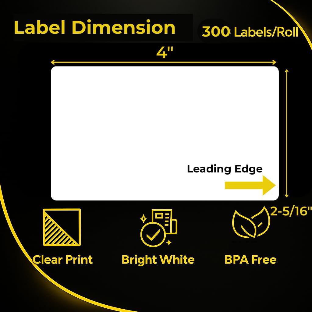 24 Rolls Thermal Shipping Labels Compatible for Dymo 30256 (2 5/16" x 4") - Image 2