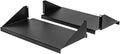 NavePoint Cantilever Server Shelf Rack Mount 19 Inch 2U Black 2 piece Set Center Weighted by NavePoint