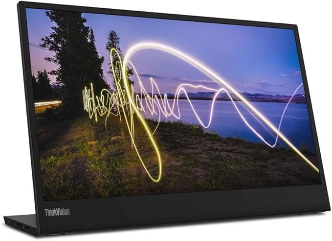 Lenovo ThinkVision M15 15.6" Full HD WLED LCD Monitor - 16:9 - Raven Black - Image 7