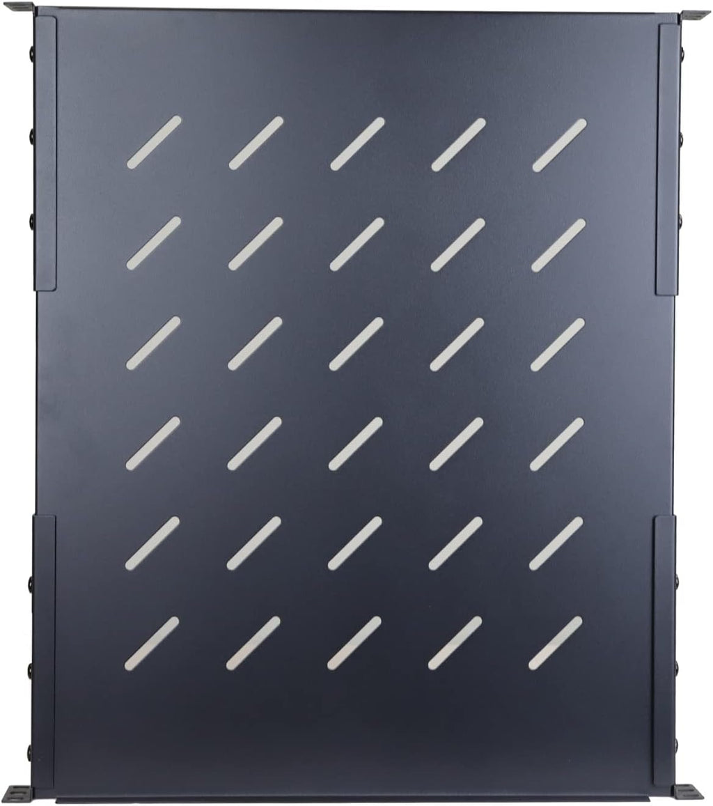Aeons 1U 19-inch Fixed Rack Server Shelf Vented 4 Post Rack Mount Shelf 21.5 inches Adjustable Mounting Depth, for IT Data Network Cabinet Enclosure Equipment - Image 3