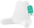 Sasttie Reading Pillow for Bed, Back Pillow for Sitting Up, White | 25" Backrest Support Cushion for Couch, Sofa, and Floor, Dorm Essentials, OEKO-TEX, Adjustable Down Alternative Fill by SASTTIE