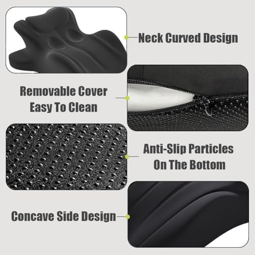 Couples Pillow, 27° Lift Ergonomic Memory Foam Cushion for Intimacy, Lumbar Neck Support Pillow for Home Bedroom (Green) - Image 6