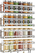 Bunoxea Spice Rack Wall Mounted 4 Pack, Chrome,For Spice Jars & Seasonings by Bunoxea