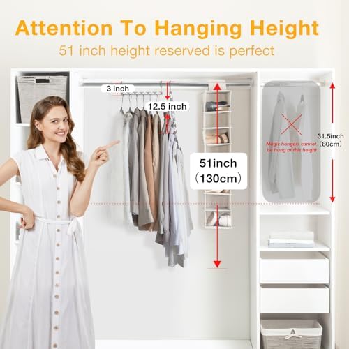 HOUSE DAY Space Saving Hangers for Clothes 4 Pack, Metal Magic Hanger | Heavy Duty Hanger Organizer 30 Lbs Capacity, Sturdy Multi Hangers, Closet Space Saver Closet Organizers and Storage Dorm Room - Image 2