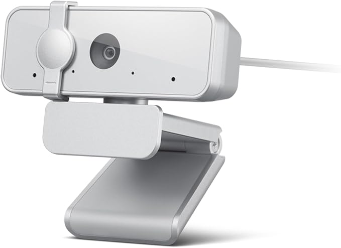 Lenovo 310 FHD Webcam, 1080p, FHD Resolution @30 FPS, Plug-and Play USB Connectivity, 1.8M Cable, 2 Integrated Microphones, External Privacy Shutter, White by Unknown