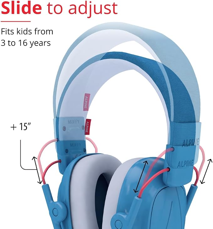 Alpine Muffy Kids Ear Muffs for Kids Ear Protection | 3-16 Years | Autism Sensory Products | 22dB Sound Reduction | Kids Noise Cancelling Ear Muffs | Noise Reduction Headphones for Kids - Image 2