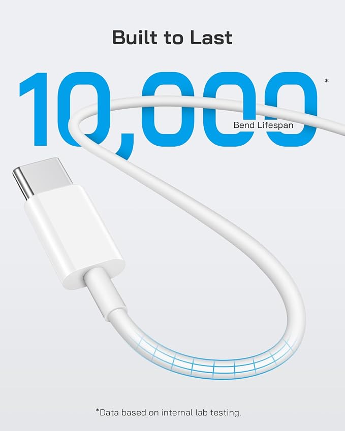 20W Fast Charger for iPhone 17/16/15 with 6FT Cable [3-Pack] | USB-C Wall Charger & C-to-C Cable, Compatible with iPhone 17/16/15 Series, USB-C iPad Pro/Air/Mini & More - Image 4