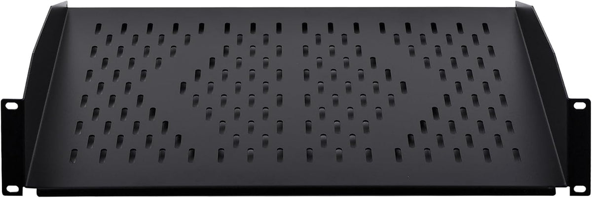 2U Cantilever Universal Rack Shelf - 14in Deep – Rackmount Shelf for 19’’ AV/Network Equipment Racks – 55lbs Capacity - 2 Pack - Image 3