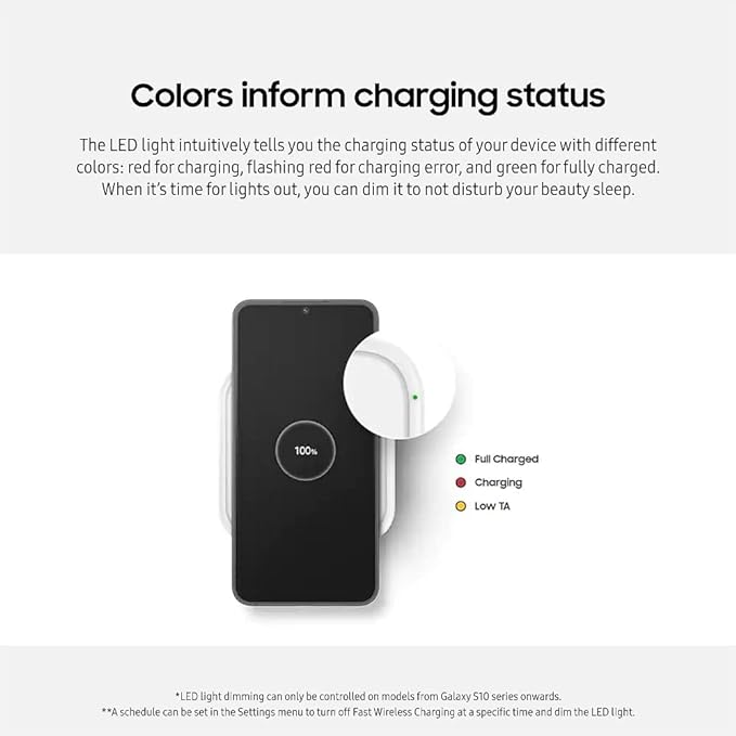 Samsung 15W Wireless Charger Single, Cordless Super Fast Charging Pad for Galaxy Phones and Devices, Compact Design, LED Indicator, USB C Cable Included, 2022, US Version, Grey - Image 5