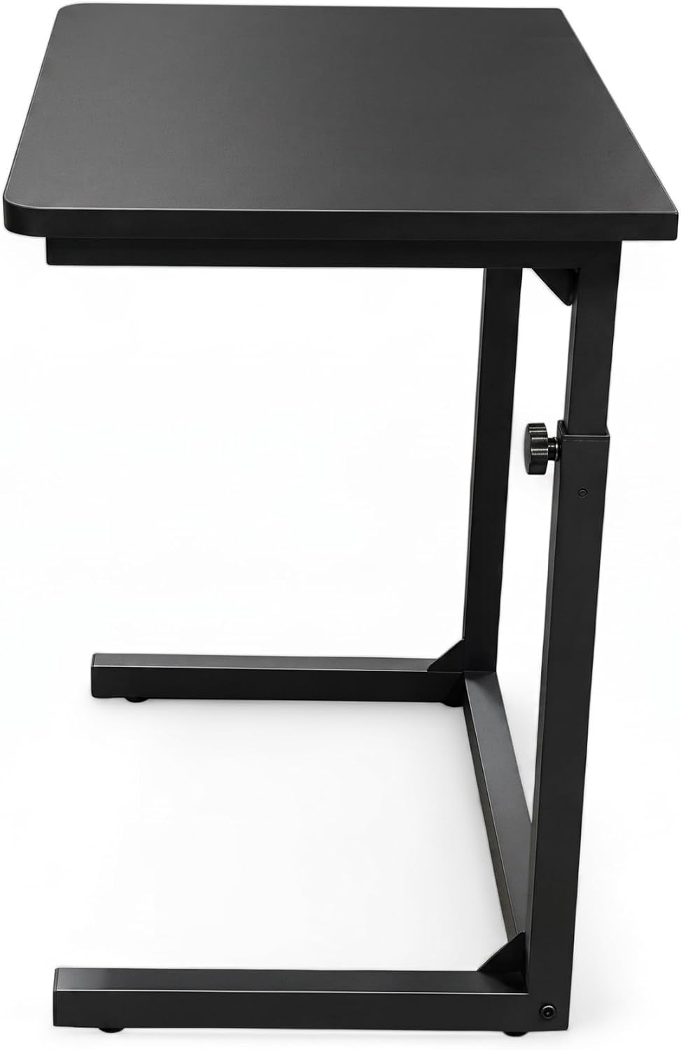 Height Adjustable C-Shaped Sofa Side Table, Laptop Table for Couch & Bed, Black - Image 4