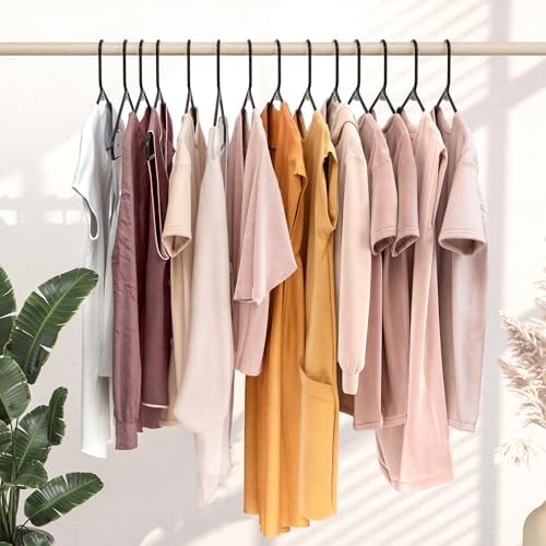 Plastic Hangers 20 Pack Black - Clothes Hangers - Makes The Perfect Coat Hanger and General Space Saving Hangers for Closet and New Apartment Essentials - Percheros Ganchos para Colgar Ropa Hangars - Image 6