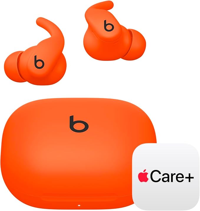 Beats - Powerbeats Fit - Wireless Noise-Cancelling Workout Earbuds with Ultimate Secure Fit with AppleCare+ (2 Years)- Spark Orange by Beats