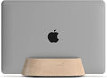 HumanCentric Vertical Laptop Stand in Maple Wood, Adjustable | Upright Adjustable Holder & Dock, Laptop Vertical Stand Fits MacBook Pro and Other Laptops .5" to 1.5", Clamshell Compatible by HumanCentric