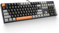 E-YOOSO Wired Mechanical Gaming Keyboard, Red Switch, Black Gray | Hot Swappable, Yellow LED Backlit, 104 Key Anti-ghosting, Full-Size Computer Keyboards for Office Work PC Mac by E-YOOSO