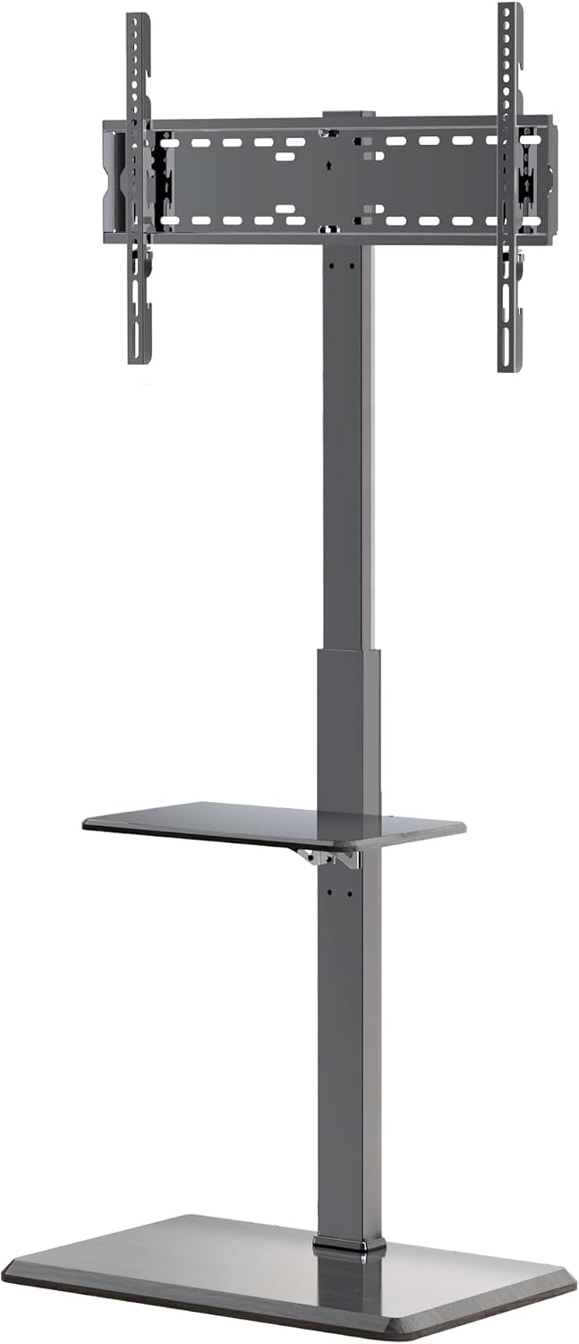 Floor TV Stand with Removable Media Shelf for 32-75 Inch TVs up to 110 lbs by Afaloona