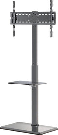Floor TV Stand with Removable Media Shelf for 32-75 Inch TVs up to 110 lbs by Afaloona