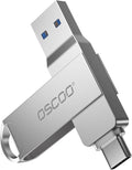 256GB Dual Flash Drive, USB-A + Type-C Thumb Drive by OSCOO