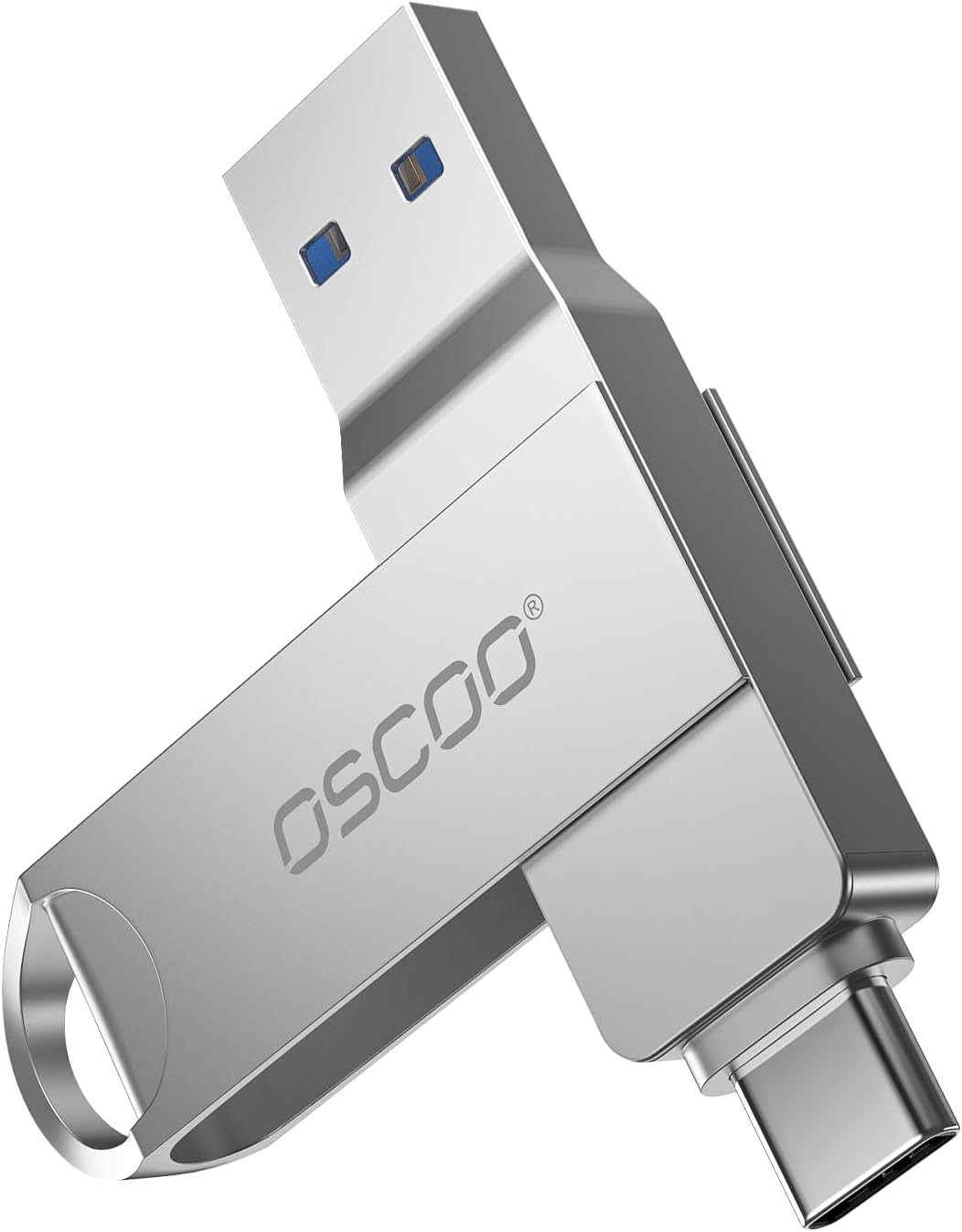 256GB Dual Flash Drive, USB-A + Type-C Thumb Drive by OSCOO