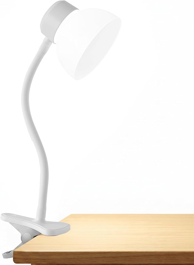 Desk Lamps for Home Office,Small LED Reading Lamp,5000K Eye-Care Desk Light | Clip On Desks Lamps for College Dorm, Kids Desk, Bed Headboard, Flexible Gooseneck, Compact Small Table Lamp by WelcomeGyroVu