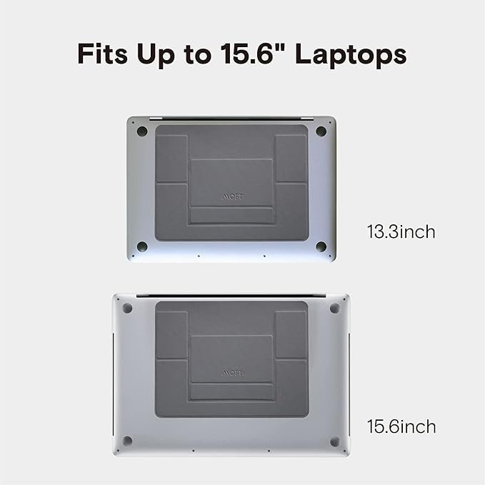 MOFT Laptop Stand for Desk, Stick-On Computer Stand with Dual-Angle, Ergonomic Laptop Riser Holder for Travel, Foldable & Portable MacBook Stand Fits 11.6"-16" Laptops, Starry Grey - Image 6