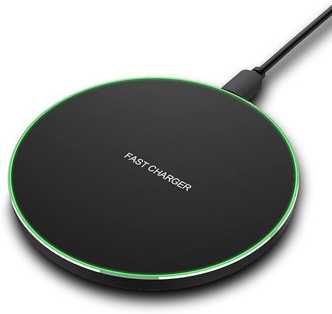 Fast Wireless Charger,20W Max Wireless Charging Induction Pad,Black | Metal Frame Ultra Slim Design,[20W SUPER Fast Charging] Compatible with iPhone 17-11/Airpods,Samsung Galaxy/Buds,LG/Pixel by WirelessCharger