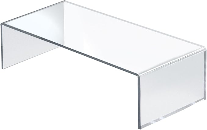 Azar Displays 515338-1PK Acrylic Laptop Stand, Computer Riser for Desk, Monitor Stand, Closet Organizer for Clothes & Shoes, Cabinet Display for Accessories and Décor (3/16" thick acrylic) 15"x7.75 x 4.5 by AzarDisplays