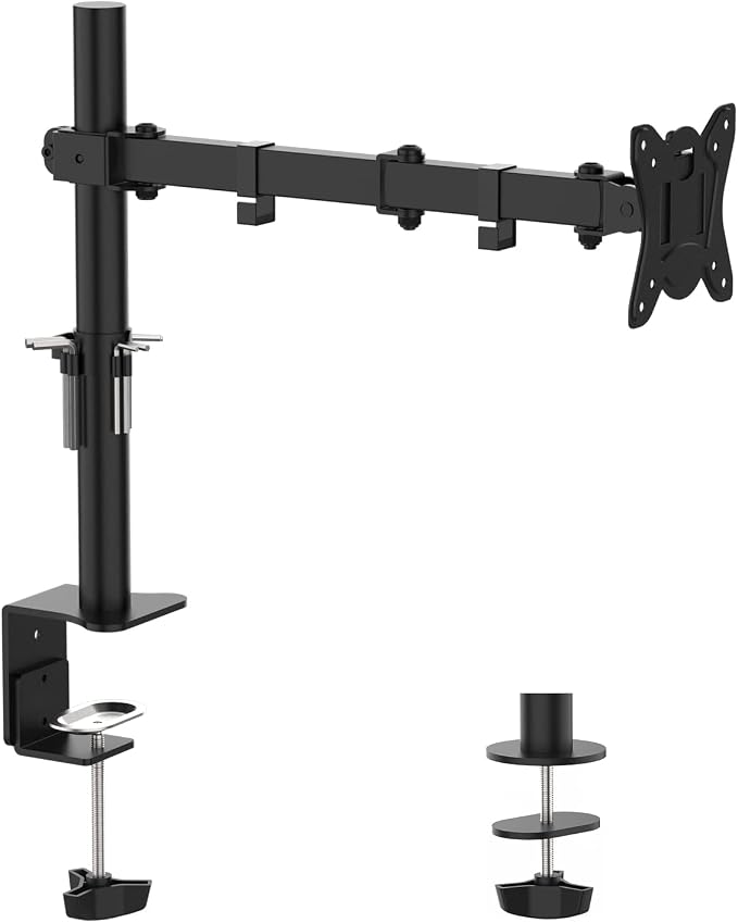 GRIFEMA Monitor Mount for 13-32 in, Single Monitor Arm, Up to 22 Lbs | Full Motion Adjustable Height, 360° Rotate, Tilt, Swivel, Easy Install, VESA 75/100 mm, Monitor Stand for Home Office Gaming by GRIFEMA