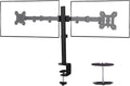 Black Dual Monitor Arm Mount for 13-27 Inch Screens | Ultrawide Screens Up to 34 inch Fully Adjustable Stand with C-Clamp/Grommet Base Max VESA 100x100 Each Screen Capacity 22lbs by Livotica