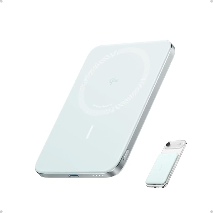 Anker Nano Magnetic Power Bank, 5,000mAh Qi2-Certified 15W Portable Charger (Green) - Image 6