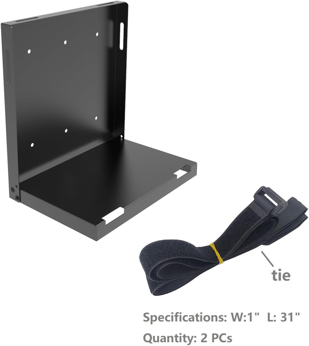 Universal Mount Computer Wall Mount 10" H x 6" W x 10" D, Adjustable Strap Mount for CPU, UPS, Computer Cases or Other Electronic Devices (Pack of 2) - Image 4