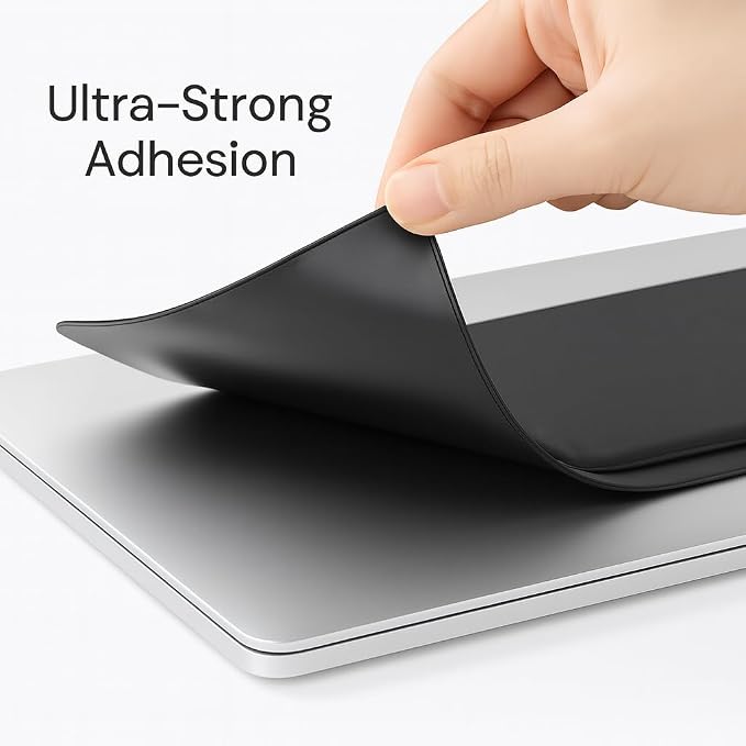 3-Pocket Adhesive Laptop Pouch Organizer - Stick-On Mouse & Hard Drive Holder for Laptop | Slim Reusable 3M Computer Pocket for SSD, Cables, Mouse, Chargers & Tech Accessories (10.7" x 5.5") - Image 6
