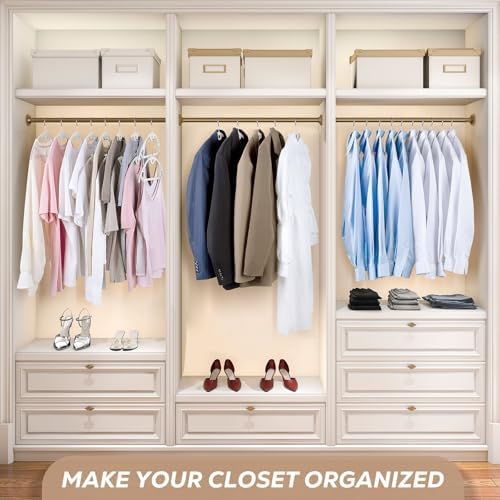 Plastic Hangers White Clothes Hanger 50 Pack | No Shoulder Bumps, 360°Swivel Hook, Thin, Space Saving for Closet, Fit for Suits Pants Heavy Duty Adult Coat Shirt Dress - Image 2