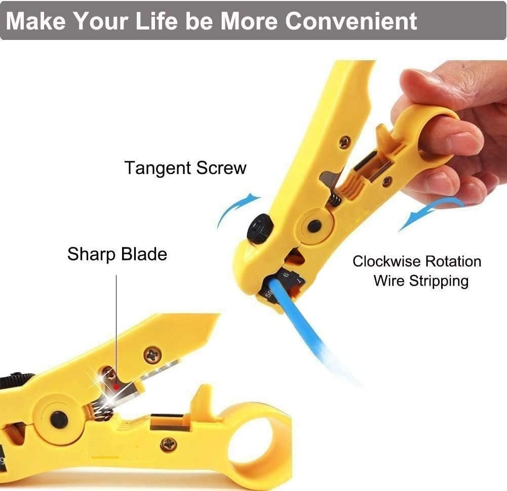Gaobige Coax Cable Crimper Tool Kit, Coaxial Compression Tool for rg6 rg59 - Image 5