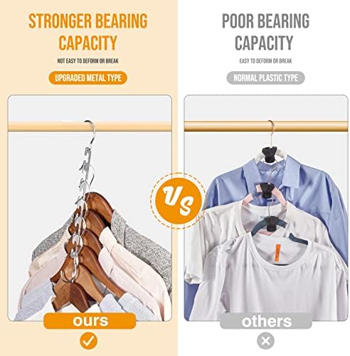 HOUSE DAY Closet Organizers and Storage Space Saving Hangers Stainless Steel Magic Hanger Upgraded Sturdy Storage Hangers Space Saver Clothes Hanger College Dorm Room Essentials 4PACK - Image 5
