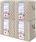 Storage Bags 4 Pack 100L Clothes Organization and Storage Containers | Large Blanket for Comforters,Bedding, Foldable Organizer with Reinforced Handle, Clear Window, Sturdy Zippers by WiseLife