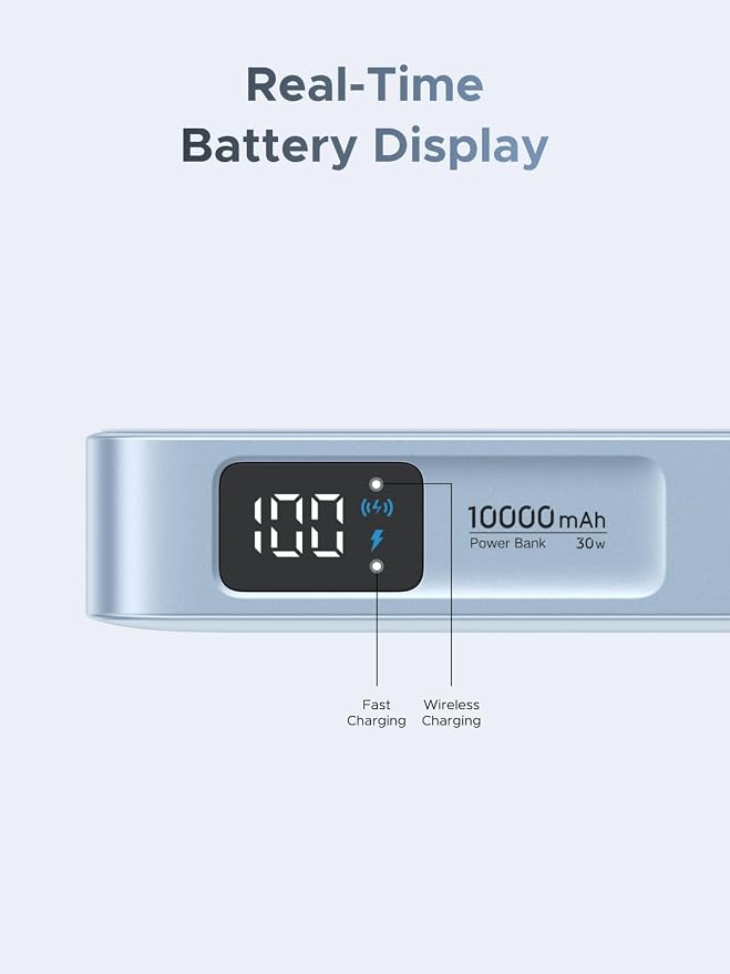 UGREEN MagFlow 10000mAh Qi2 25W Wireless Power Bank Built-in Cable | Qi2 25W fastest wireless, built-in cable, 30W PD wired. MagSafe compatible. for 17/12 - Image 7