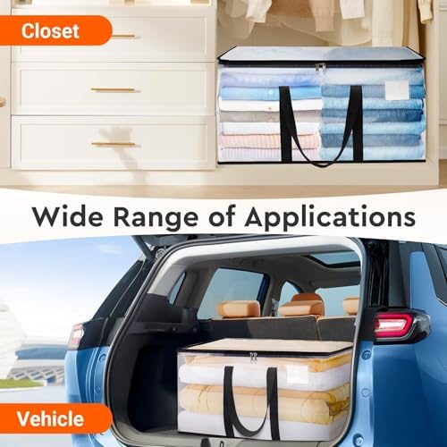 BlissTotes Moving Bags, 93L 2-Pack Storage Bags, Moving Boxes | Moving Box Heavy Duty Extra Large, Moving Totes with Zipper, Large Packing Bag with Reinforced Handles, Packaging Moving - Image 6