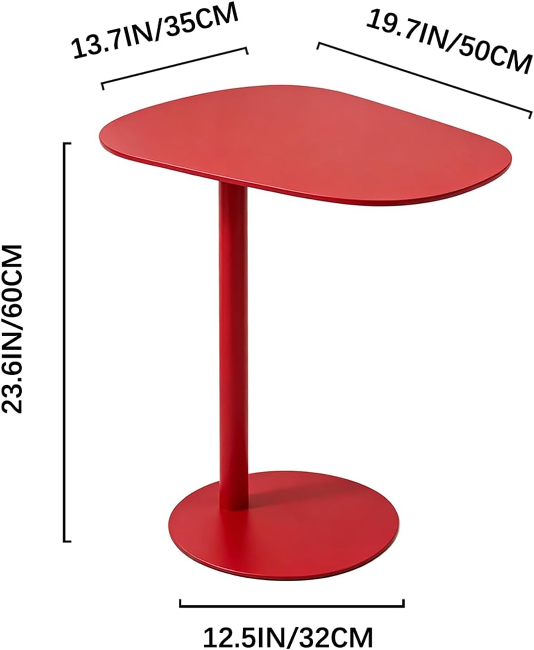 C Shaped End Table Small Side Table Living Room, Metal C Table for Sofa - Image 2