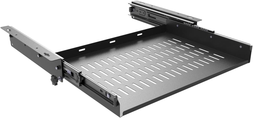 Sliding Under Desk Laptop Mount Shelf with Air Vents, 16" W by JINGCHENGMEI