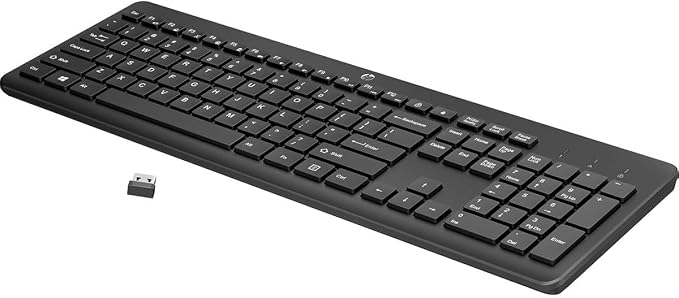 HP 230 Wireless Keyboard - Wireless Connection - Low-Profile, Quiet Design - Windows & Mac OS - Laptop, PC Compatible - Shortcut Keys & Number Pad - Long Battery Life (‎3L1E7AA#ABA),Black by Unknown