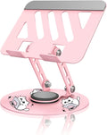 Upgraded 360°Rotating Tablet Stand with Foldable Base - Cute Cat Pattern,Universal for 7-13" Devices (iPad,iPhone,Tablet,Phone) - Ideal for Desk Work,Office,Travel,Home & Painting by ZSAUTHREE