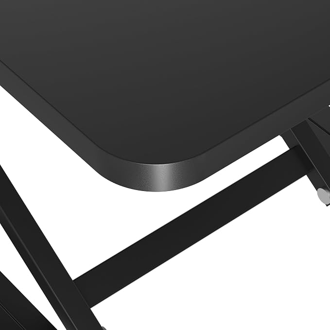 Decoholic 32 inch Height Adjustable Standing Desk Converter（Black） | Scissors Lift Keyboard and Mouse Riser Computer Keyboard Stand for Desktop,Keyboard Riser for Stand Up Desk Riser - Image 8