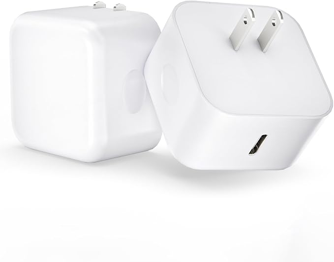 USB C Charger Block,[2 Pack] Foldable 40W USBC Dynamic Adapter with 60W Max | Fast Charging,iPhone USB C Wall Charger Block,Compatible with iPhone 17/17 Air/17 Pro/16/16 Plus/16 Pro Max/15/15 Pro,iPad by Unknown