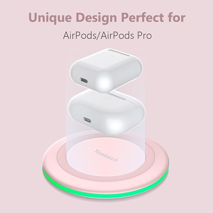 Yootech Wireless Charger,10W Max Wireless Charging Pad Compatible with iPhone 17/17 Pro/17 Pro Max/Air/16/15/14/13/SE 2022/12/11,Samsung Galaxy S25/S24/S23,for AirPods Pro 3(No AC Adapter) - Image 3