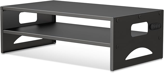 Pholiten 2-Tier Monitor Stand Riser for desk | 66.1 lbs Desk Shelf with Storage Organizer for Office, Home, Laptop Monitor Printer Stand - Image 7