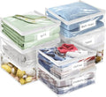 Plastic Storage Bags with Easy-Glide Zipper, Pack of 8, Durable Clear Vinyl Zippered Storage Bags for Clothes Sweaters Comforters Blankets Sheets Bedding (15.7 x 13.8 x 2.5 Inch, Transparent White) by Kikerike